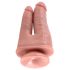 King Cock Dublu Penetrator - dildo dublu realist (natural)