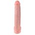 King Cock 15 - piesūceknis, ar sēkliniekiem dildo (38 cm) - dabīgs