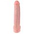 King Cock 15 - Suction Cup Dildo with Balls (38cm) - Natural