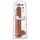 King Cock 15 - zaciskane, jądrowe, gigantyczne dildo (38 cm) - ciemny naturalny