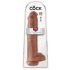 King Cock 15 - piesūcekņu pēdām, sēkliniekiem, milzu dildo (38cm) - tumši dabīgs