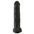 King Cock 15 - sugfot, testikeldildo (38 cm) - svart