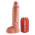 Strap-on King Cock 10 - dildo gol cavabil, cu prindere (25cm)