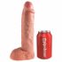 King Cock Strap-on 10 - ihålig strap-on dildo (25 cm)