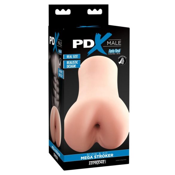 PDX Blow & Go Mega Masturbateur - fesses réalistes (naturel)