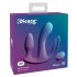 3Some Joie Totale - Triple Vibromasseur Rechargeable et Radio (Violet)