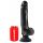 King Cock 9 - vibrator flexibil cu ventuză (26 cm) - negru