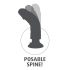 King Cock 9 - vibrator flexibil cu ventuză (26 cm) - negru