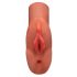 PDX Double Stroker - 2in1 Realistic Masturbator (Dark Natural)