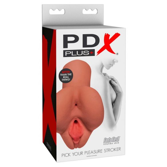 PDX Pick Your Pleasure - masturbator cipki i tyłka 2 w 1 (naturalny)