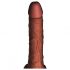 King Cock Plus 7,5 - med pung, vibrerande dildo (brun)