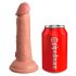 King Cock Elite 6 - ar piesūcekni, reālistisks dildo (15cm) - naturāls