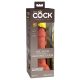 King Cock Elite 6 - zaciskane, realistyczne dildo (15 cm) - ciemne