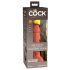 King Cock Elite 6 - tvirtas tvirtinimo pagrindas, realistiškas dildo (15 cm) - tamsi natūralios spalvos