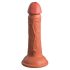 King Cock Elite 6 - zuignap, realistische dildo (15cm) - donker