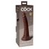 King Cock Elite 7- Saugnapffuß, realistischer Dildo (18cm) - Braun