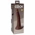 King Cock Elite 7 - zaciskane, realistyczne dildo (18 cm) - brązowe