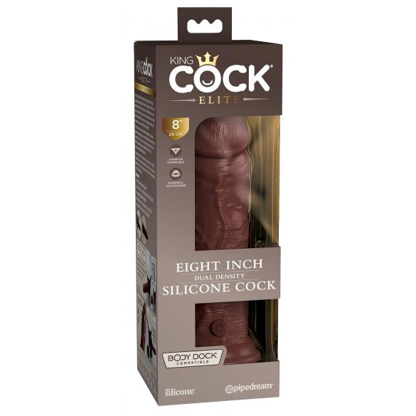 King Cock Elite 8 - Sugpropp Dildo (20cm) - Brun