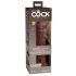 King Cock Elite 8 - připínací, realistické dildo (20 cm) - hnědé