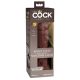 King Cock Elite 8 - zaciskane, realistyczne dildo (20 cm) - brązowy