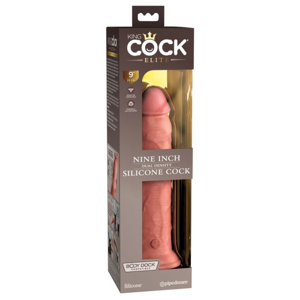 King Cock Elite 9 - pripenjalni, realistični dildo (23 cm) - naravni