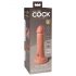 King Cock Elite 6 - Realistic Vibrator with Suction Cup (15cm) - Natural