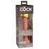 King Cock Elite 6 - Saugnapf, lebensnaher Vibrator (15cm) - Naturfarben