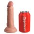 King Cock Elite 6 - Saugnapf, lebensnaher Vibrator (15cm) - Naturfarben