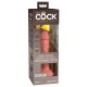 King Cock Elite 6 - zaciskane, realistyczne dildo 15 cm (ciemny naturalny)