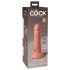 King Cock Elite 6 - ar piesūcekni, reālistisks vibrators 15 cm (tumši dabīgs)