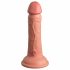 King Cock Elite 6 - Saugnapf, realistischer Vibrator 15cm (dunkle Natur)