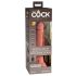 King Cock Elite 7 - připínací, rádiem řízený, realistický vibrátor (18 cm) - přírodní