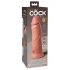 Dildo Siliconico Realistico King Cock Elite con Base a Ventosa e Vibrazione (20cm) - Colore Naturale