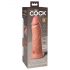 King Cock Elite 8 - Suction Cup Realistic Vibrator (20cm) - Natural