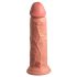 Dildo Siliconico Realistico King Cock Elite con Base a Ventosa e Vibrazione (20cm) - Colore Naturale