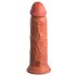 King Cock Elite 8 - Saugnapf, realistischer Vibrator 20cm (dunkles Natur)