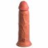 King Cock Elite 8 - Saugnapf, realistischer Vibrator 20cm (dunkles Natur)