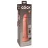 King Cock Elite 9 - Rádiem řízený, realistický vibrátor (23 cm) - přírodní