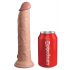 Vibratore Realistico King Cock Elite 9 con Ventosa e Telecomando - 23cm, Colore Naturale