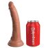 King Cock Elite Comfy - anbringbarer Dildo mit Gurt (dunkles Natur)