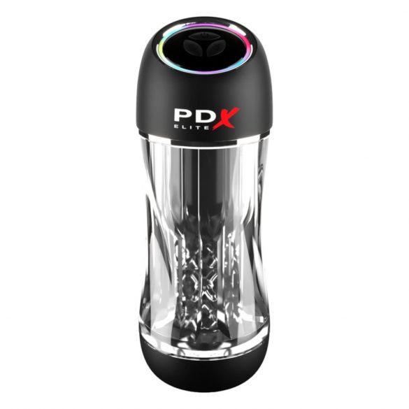 PDX ViewTube Pro - masturbator cu suctiune si vibratii (negru)