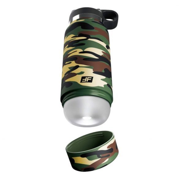 Happy Campter Masturbator Flask - Green and Black