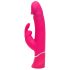 Vibratore Dual Density HappyRabbit con stimolatore clitorideo impermeabile (rosa)