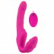 Strepless Strap-On - påtagbar vibrator (rosa)