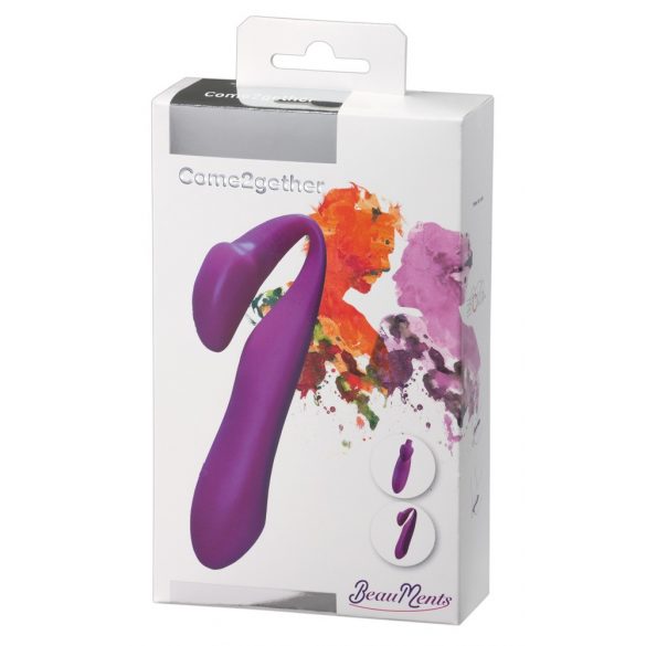 BeauMents Come2gether - wiederaufladbarer, wasserdichter Paarvibrator (lila)