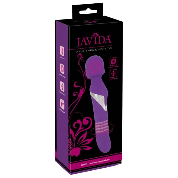 Javida Wand & Pearl - 2in1 massaaživibraator (lilla)