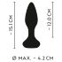 Anos - akkubetriebener, drahtloser, rotierender Analkugel-Spiralvibrator (schwarz)