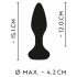 Vibrator anal cu rotație și bile, fără fir - negru (ANOS)