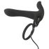 Velours Noir - vibromasseur et anneau pénien 2-en-1 rechargeable (noir)