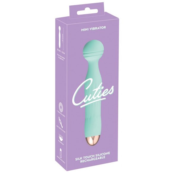 Cuties Mini Wand - презареждащ се, водоустойчив, масажиращ вибратор (зелен)